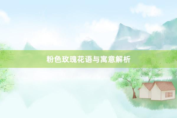 粉色玫瑰花语与寓意解析