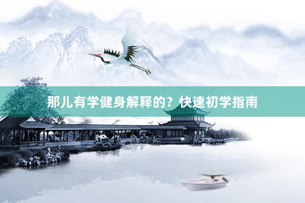 那儿有学健身解释的？快速初学指南